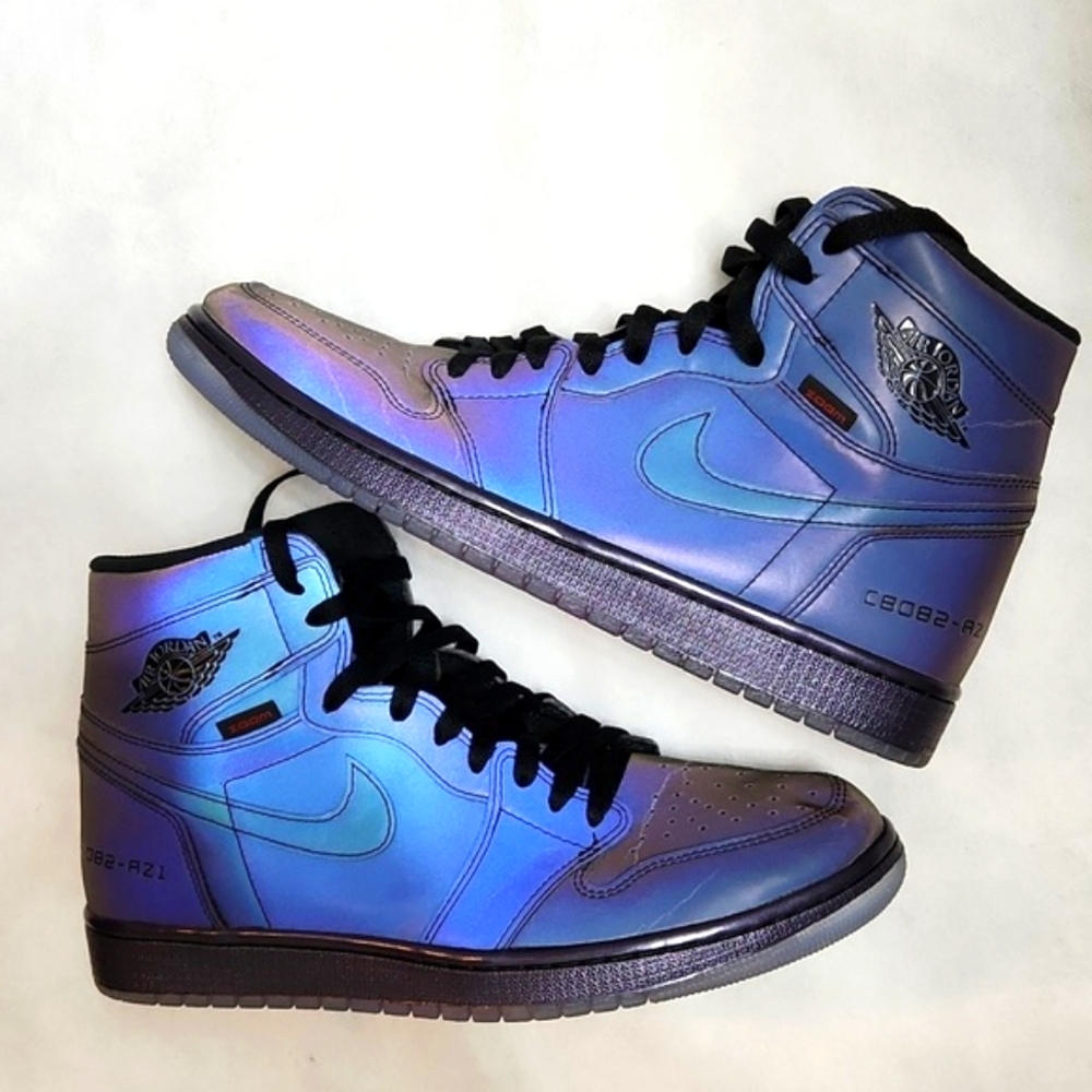 Nike Air Jordan 1 Retro High Zoom Fearless Iridescent  Sneakers (M Size 10) - Picture 3 of 16
